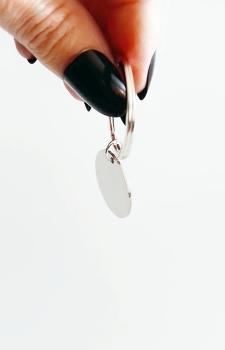 Schlüsselanhänger rund Fledermaus Gravur